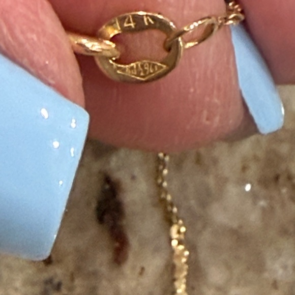 14KT Gold “S” Chain Beaded Ball 18” Necklace - Picture 5 of 5